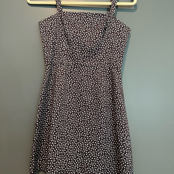 French Connection Dresses & Skirts - French Connection Plum Aura Ditsy Whisper Strappy Dress